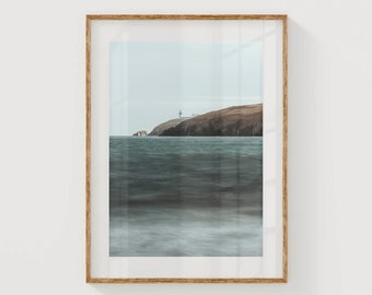 Galley Head Lighthouse, Co Cork, Ireland | Printable Coastal Photography wall art print | Digital Download | Ocean Artworks | Gift Idea