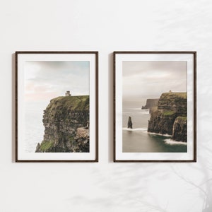 Cliffs of Moher, Co Claire, Ireland |  Set of 2 Irish Coastal Photography Wall Art Prints | Digital Download | Living Room Art | Gift Idea