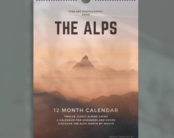 2026 Alps Wall Calendar | A3/A4 – Start Any Month, Flexible 12-Month Calendar