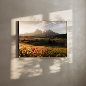 Alpe di Siusi Wall Art Print, Dolomites Photography, Italian Alps Landscape, Seiser Alm Decor, Italy Nature Print for Home