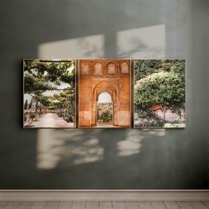 Alhambra Palace Print Set: Granada Spain Mediterranean Art
