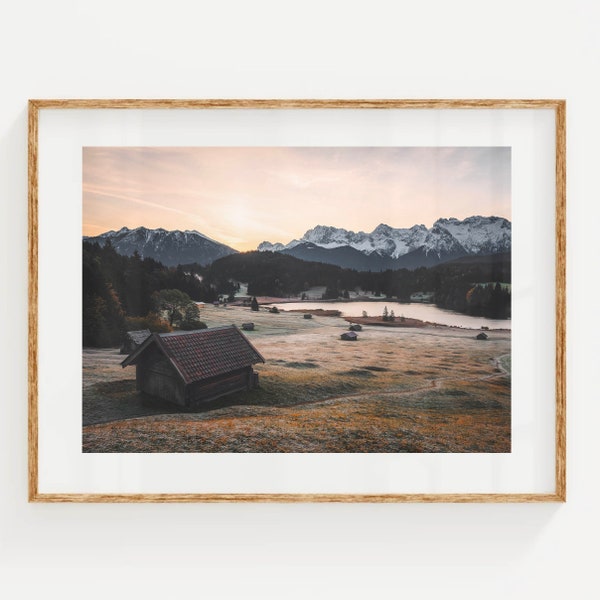 Geroldsee, Garmisch Partenkirchen, Bavarian Alps, Germany | Printable Mountain Photography Wall Art | Digital Download | Landscape Print