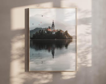 Lake Bled Slovenia Print: Julian Alps Mountain Photography