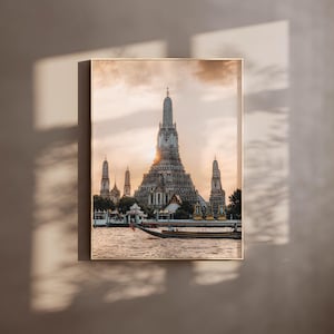 Wat Arun Wall Art Print, Bangkok Temple Photography, Thai Architecture Travel Poster, Buddhist Decor, Southeast Asia Art Print