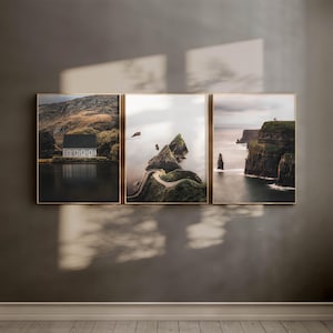 Ireland Photography Print Set: Gougane Barra, Dunquin Pier, Cliffs of Moher