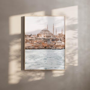 Impressão da Mesquita Rustem Pasha, Arte de Parede em Istambul, Turquia, Fotografia de Arquitetura Islâmica, Decoração do Oriente Médio, Pôster de Viagem Cultural