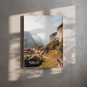 Lauterbrunnen, Swiss Alps, Switzerland | Mountain Photography wall art print | Nature Decor | Housewarming Gift