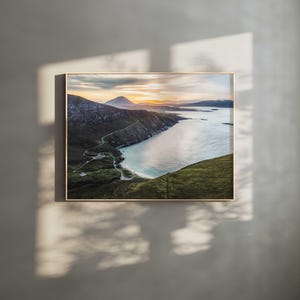 Keem Beach Irland Poster, Achill Island Wand Kunst, Irische Landschaft Fotografie, Küsten Sonnenuntergang Dekoration, Malerische Meerlandschaft