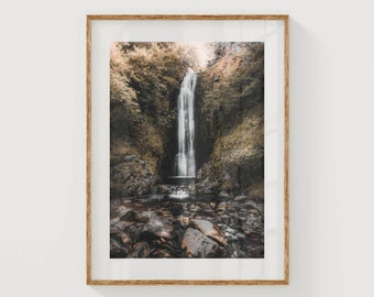 Glenevin Waterfall, Donegal, Ireland | Printable Nature Photography Wall Art Print | Digital Download | Living Room Decor | Irish Gift Idea