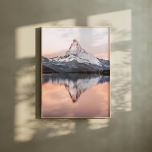 Stellisee Sunrise | Matterhorn Zermatt | Swiss Alps Art Print | Switzerland Wall Poster | Mountain Photography Picture
