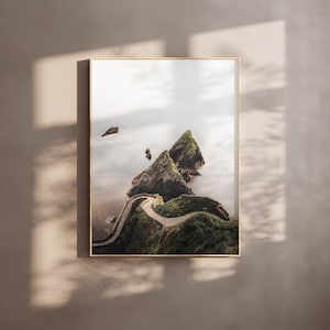 Impresión del muelle de Dunquin: arte mural irlandés, póster de la Ruta Costera del Atlántico, paisaje costero de la península de Dingle, fotografía de la naturaleza irlandesa, idea de regalo