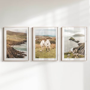 Set of 3 Printable Irish Photography Wall Art Prints | Coumeenoole Beach, Dunmore Head, Dingle, Ireland | Digital Download | New Home Gifts