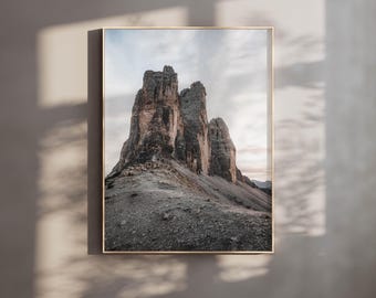 Tre Cime di Lavaredo Print: Dolomites Italian Alps Mountain Photography