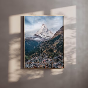Matterhorn, Zermatt, Swiss Alps, Switzerland | Mountain Photography Wall Art Print | Art For Bedroom
