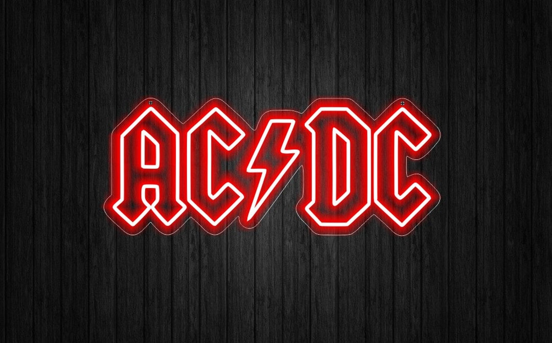 ACDC Enseigne néon, Décoration de groupe, Décoration murale en néon ...