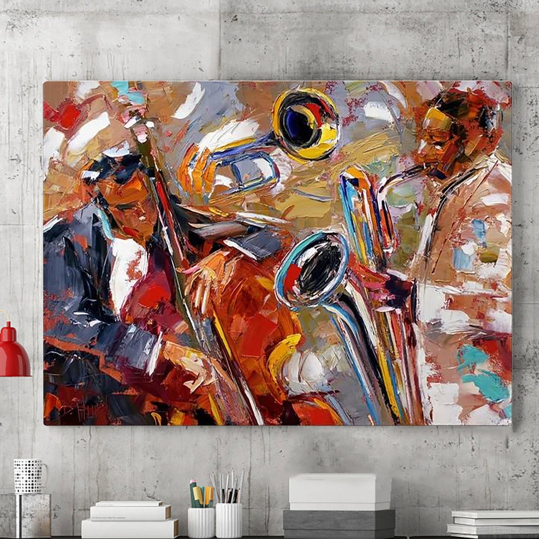 Ethnic Jazz Music Canvas Wall Art Music Canvas Wall Print Etsy