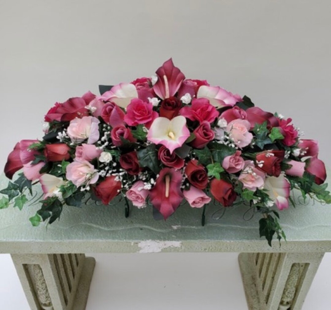 LARGE SADDLES Cemetery Artificial Flowers Memorial Etsy
