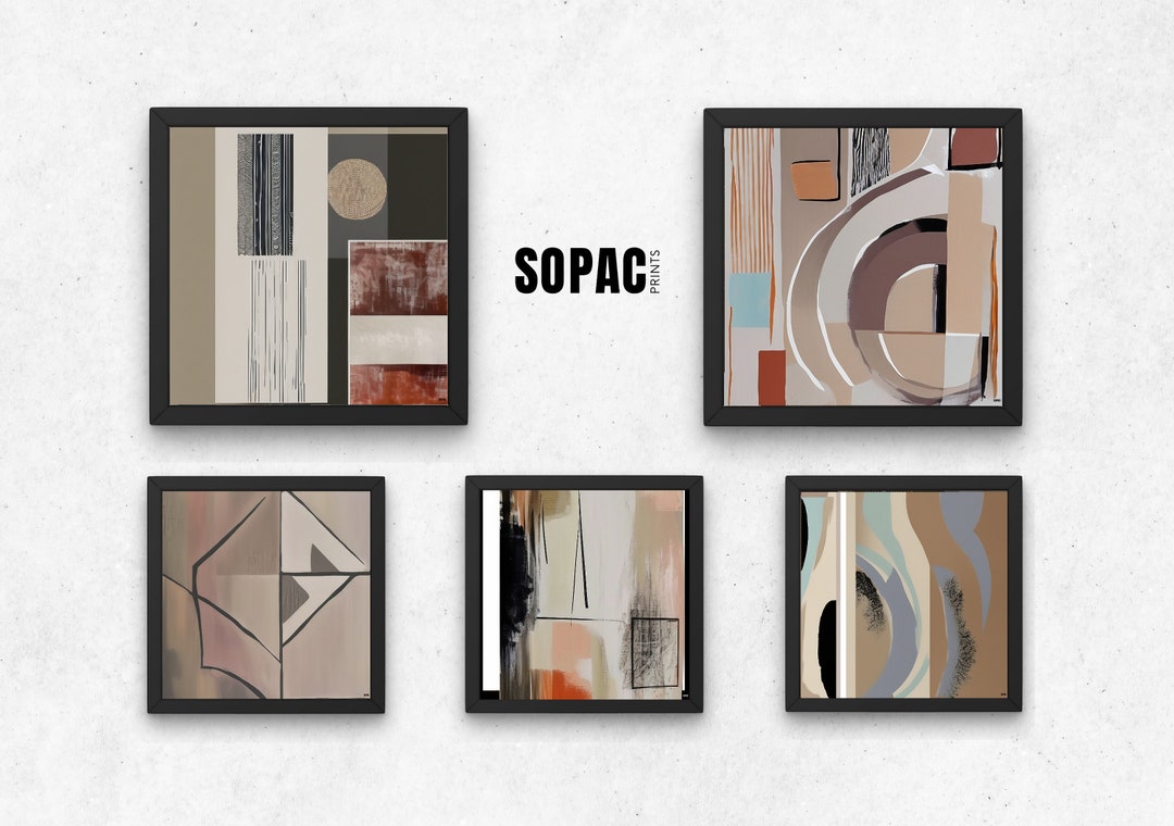 Bohemian Digital Art Series 3, Neutral Colored Wall Art, Digital