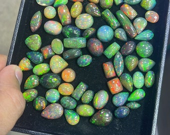 natural top quality multi fire black opal, dote fire opal, all size and all shape opal, natural gemstone for jewellery