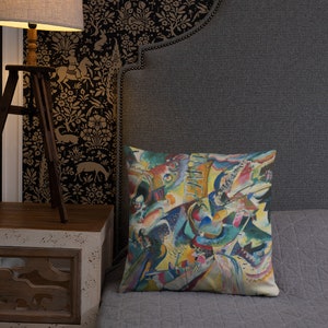 Improvisation Gorge by Kandinsky Square Pillow