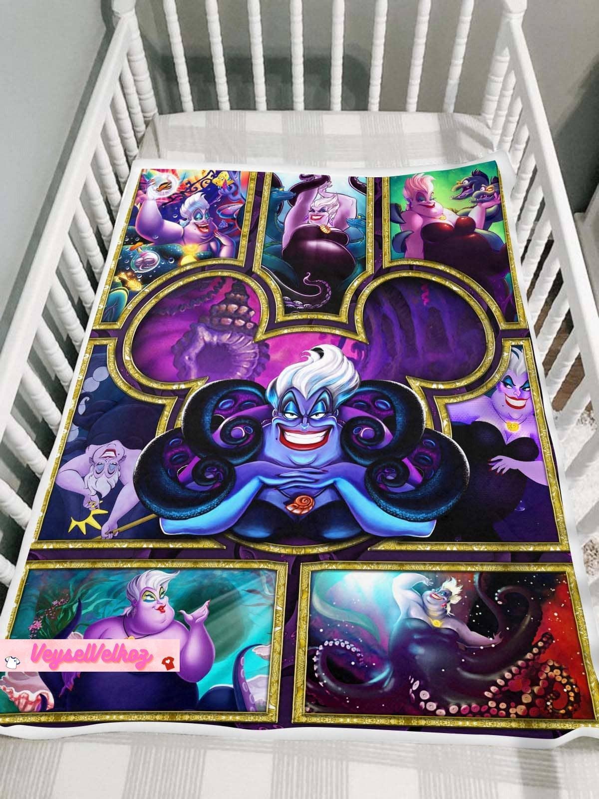 Discover Ursula Blanket, Horror Movie Blanket, Little Mermaid Blanket