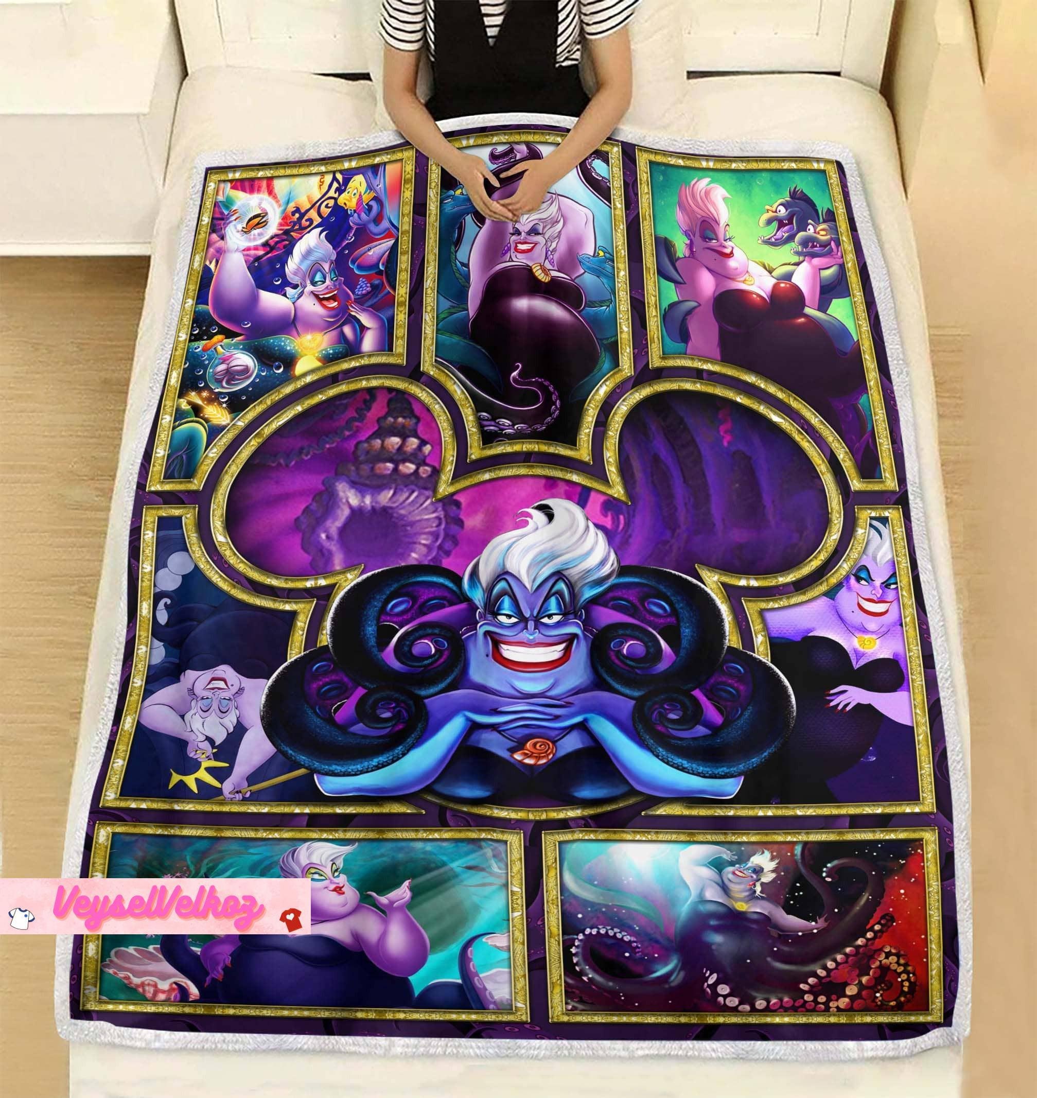 Discover Ursula Blanket, Horror Movie Blanket, Little Mermaid Blanket