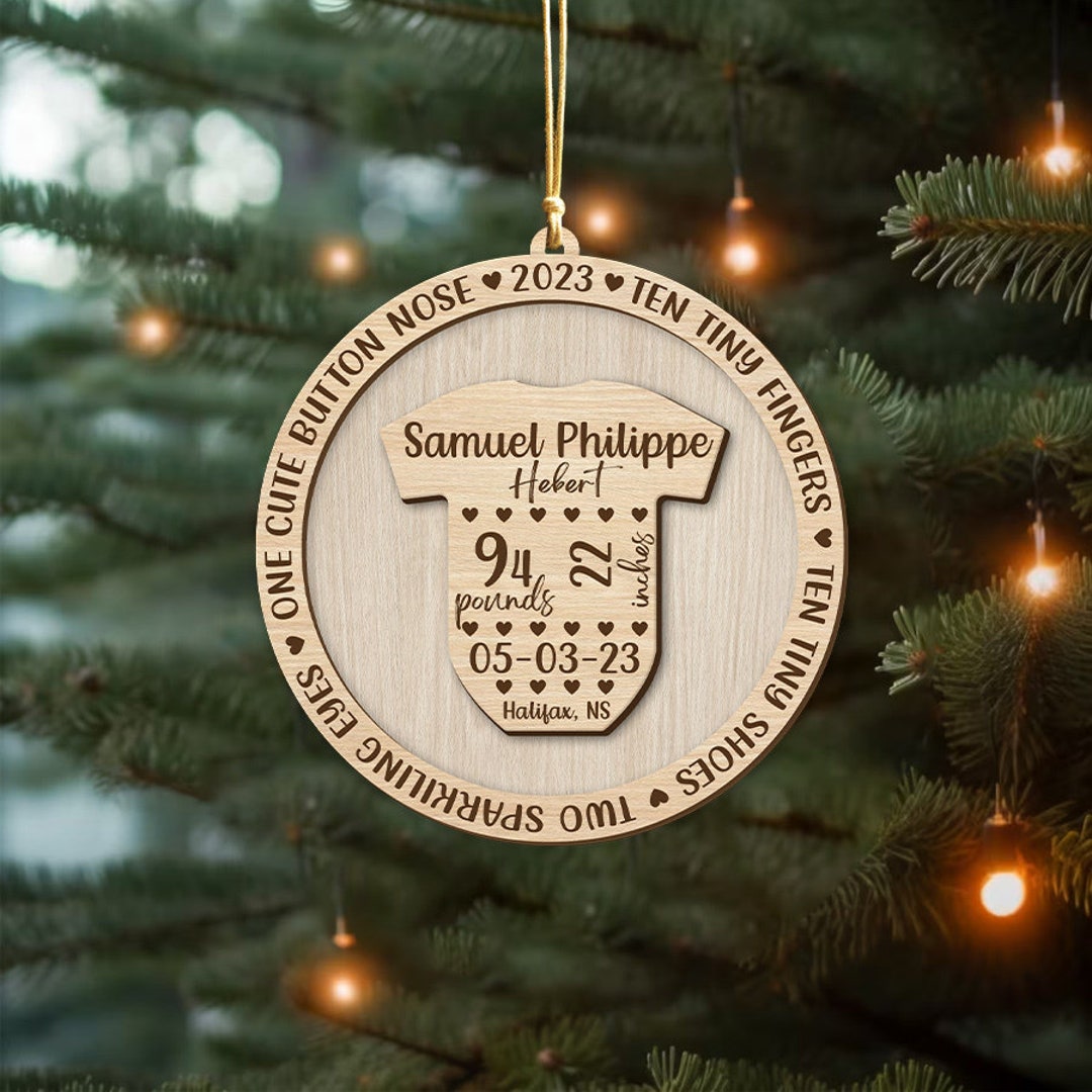 Newborn Stat Ornament 2023/2024 Baby's First Christmas Etsy