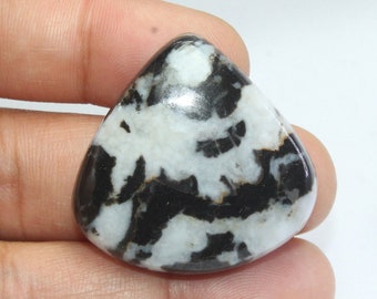 Attractive Buffalo Turquoise Gemstone, Natural White Turquoise Cabochon Stone For Making Jewelry, Craft Supplies Handmade ,  #2534 , 58ct