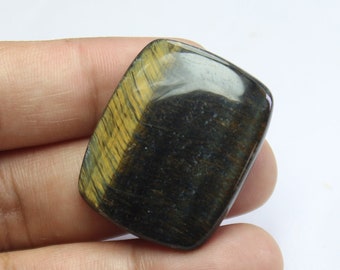 Classic Blue Tigers Eye Cabochon, Hawk Eye Gems, Natural Hawk eye Cabochon, High Quality, Best For Wire Wrapping, Semi Precious 37 Ct #2544