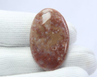 Amazing Red Moss Agate Cabochon, Gemstone , Red Agate, Loose Agate, Moss Agate , Handmade with good feelings , Semi Precious  36ct  # 2561