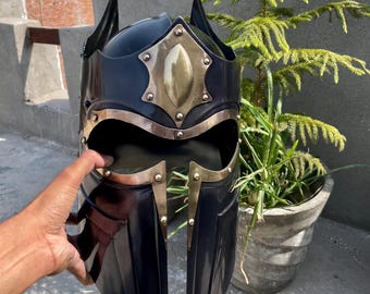Medieval Steel Viking Helmet: LARP Warrior Reenactment