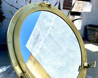 Large 30-Inch Porthole Window: Nautical Maritime Wall Decor