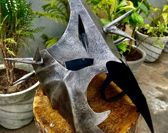 Handcrafted Nazgûl Helmet – Lord of the Rings-Inspired Dark Rider Helmet for Cosplay, Collectors, & Display