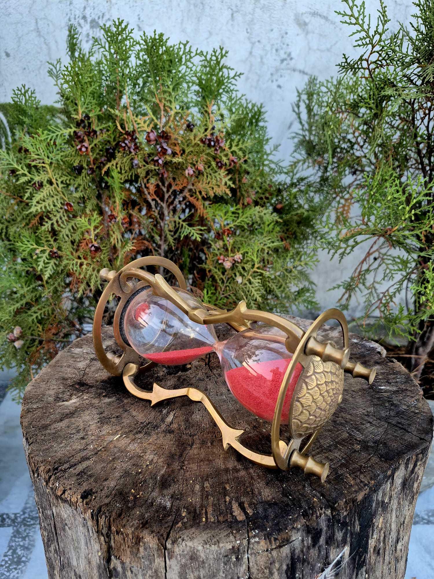 ヴィンテージ真鍮砂時計 | 5分サンドタイマー、マリン風装飾 - Etsy 日本