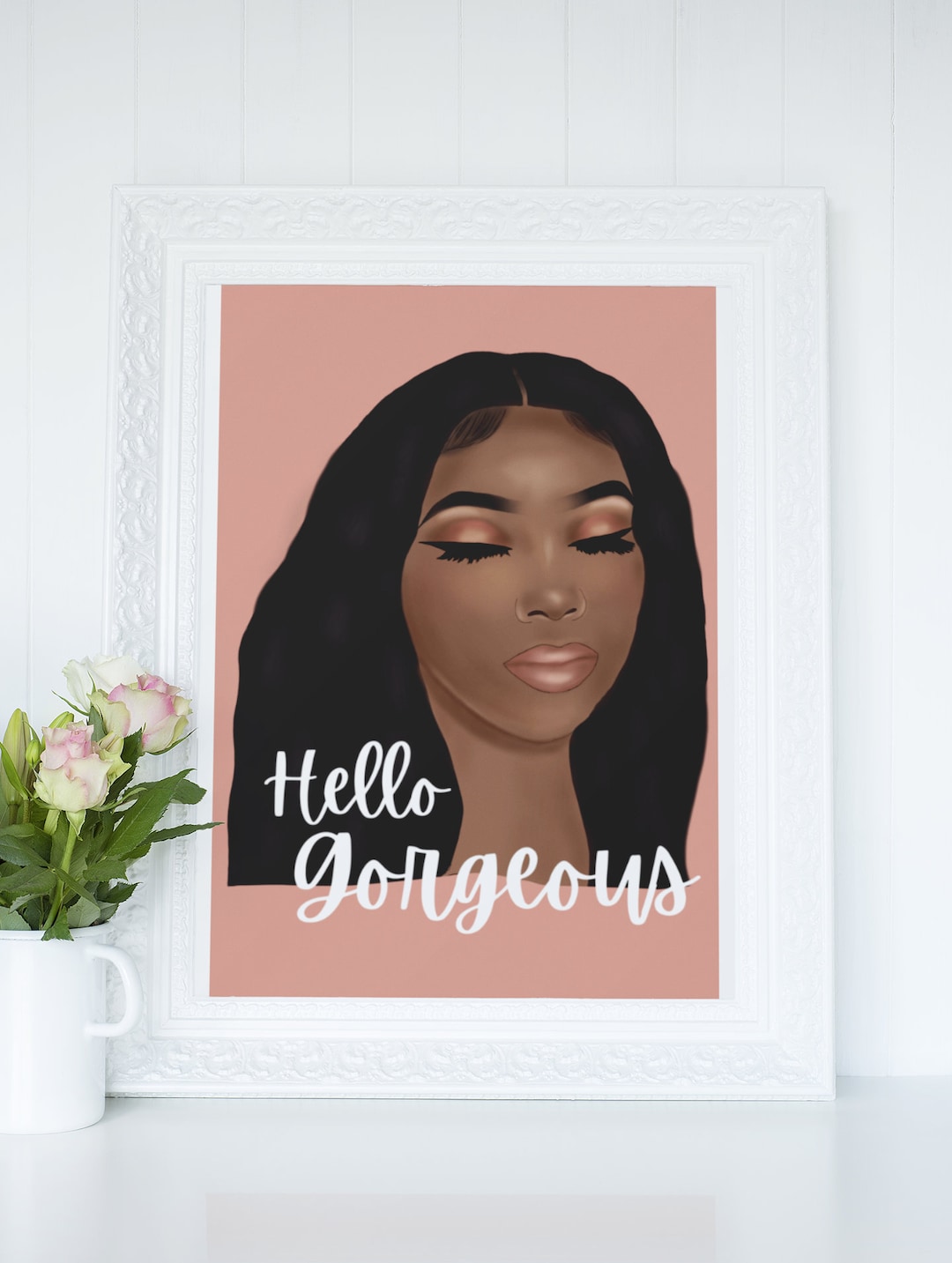 Hello Wall Art Print Living Room Bedroom Decor Teen Etsy