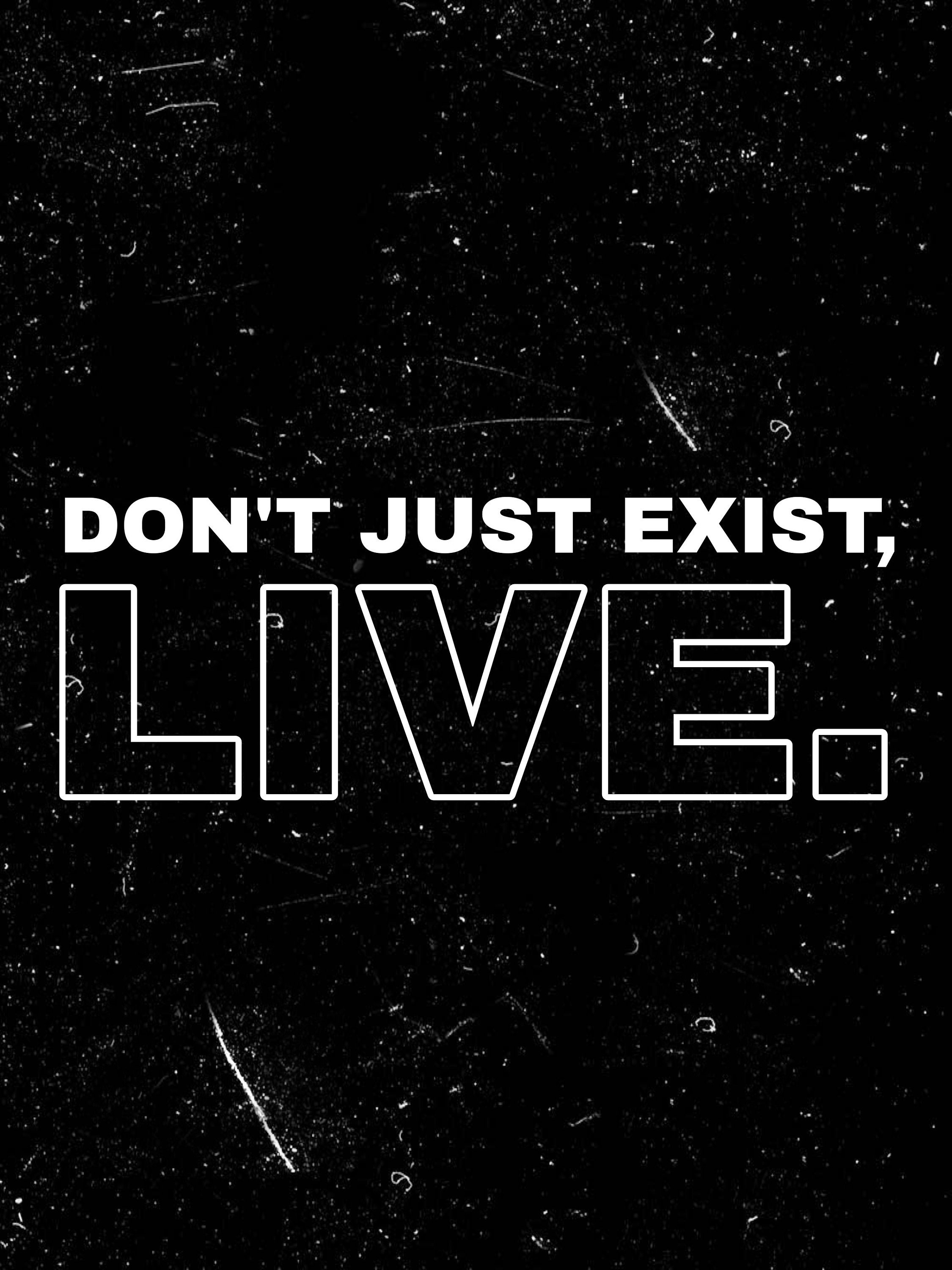 Don't Just Exist Live Inspirational Quote Wall Art - Etsy