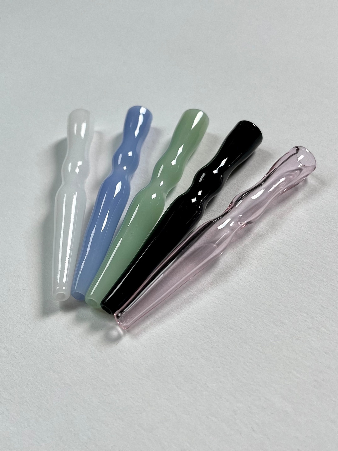 cigarette glass holder 3.75” Glass Cigarette Holder / Finger Saver