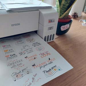 DIY Thank You Sticker Bundle With PNG and SVG Files for Small