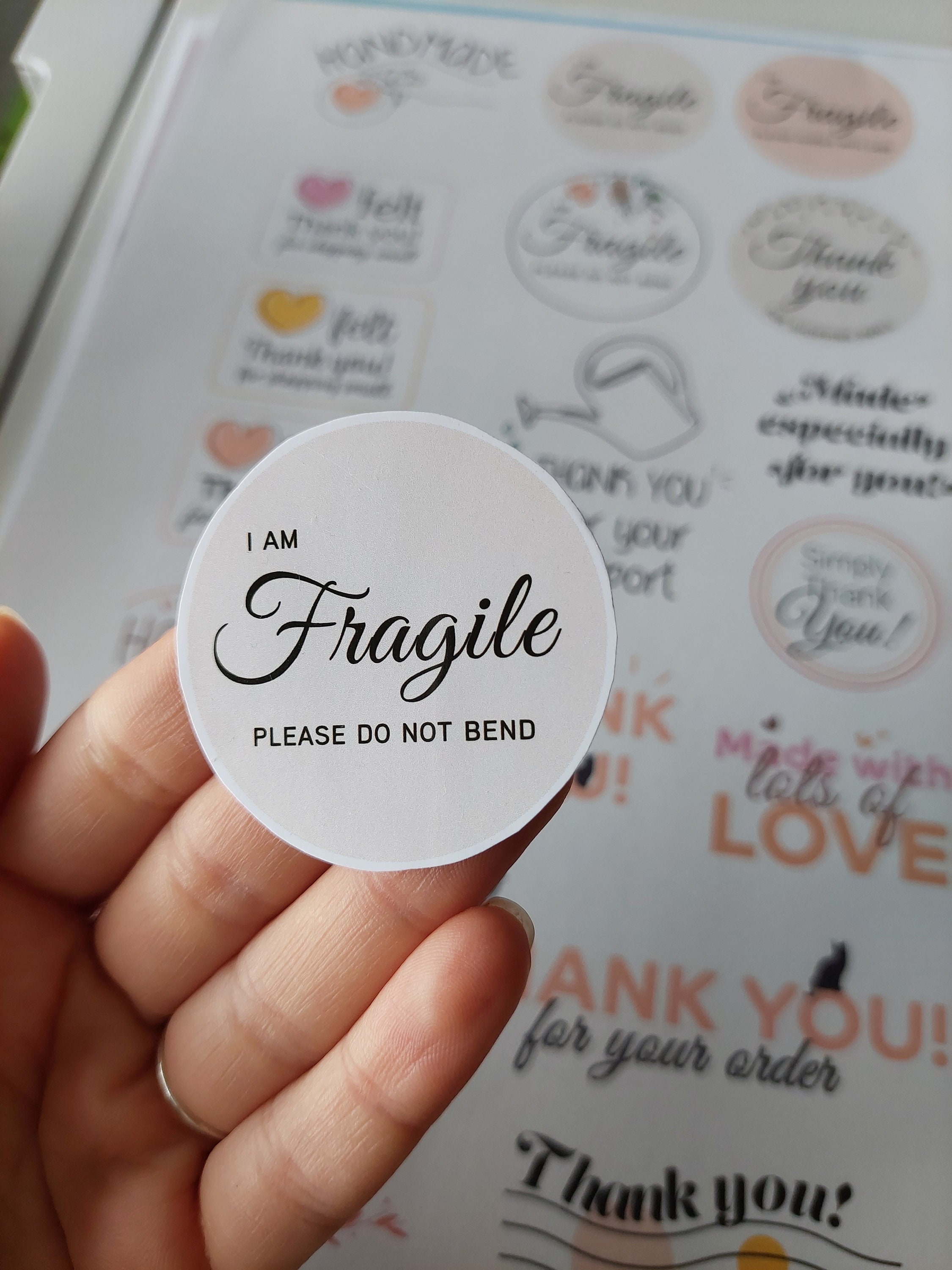 DIY Thank You Sticker Bundle With PNG and SVG Files for Small