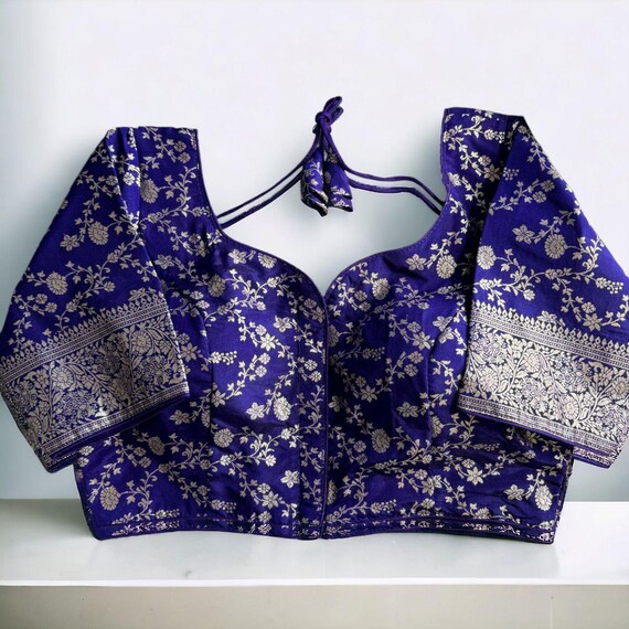 Multicolor Dola Silk Blouse: Padded Partywear Top with Cotton Lining  from Etsy