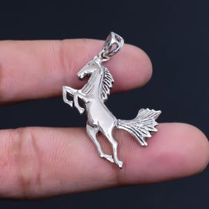 Silver horse charm Horse pendant Sterling silver charm Steed pendant Handmade Silver Pendant Gift For Boy 925 Sterling Silver Pendant Etsy