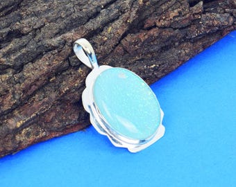 Australian Triplet Opal Pendant: 925 Sterling Silver Boho Gemstone