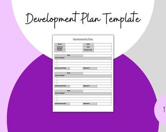 Development Plan Template | HR Forms | Human Resources | Printable Form | PDF | HR Tools and Templates | Human Resources Templates |