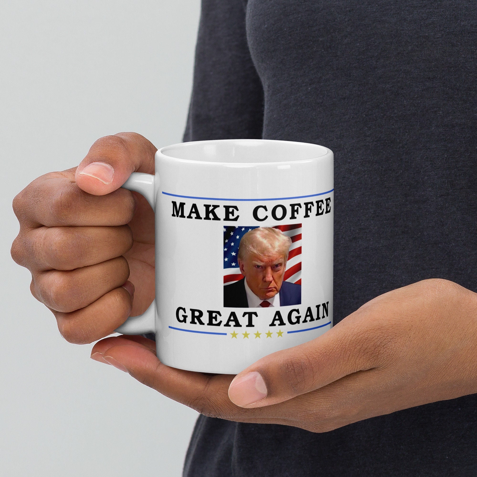 Discover Make Coffee Great Again - MAGA Parody Mug - Funny Trump Coffee Cup