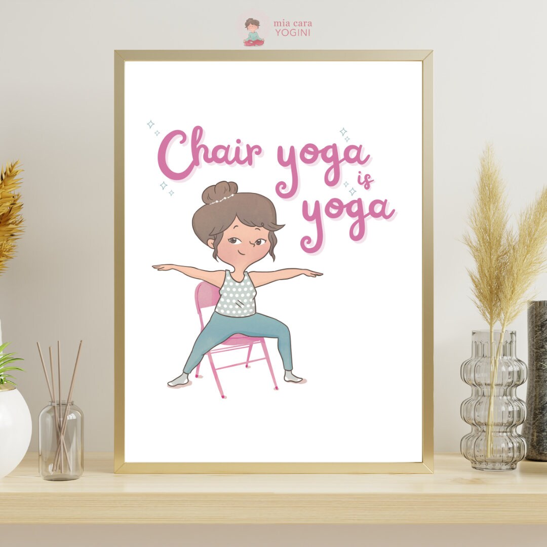 Printable Yoga Wall Art Chair Yoga is Yoga Yoga Studio Decor Yoga