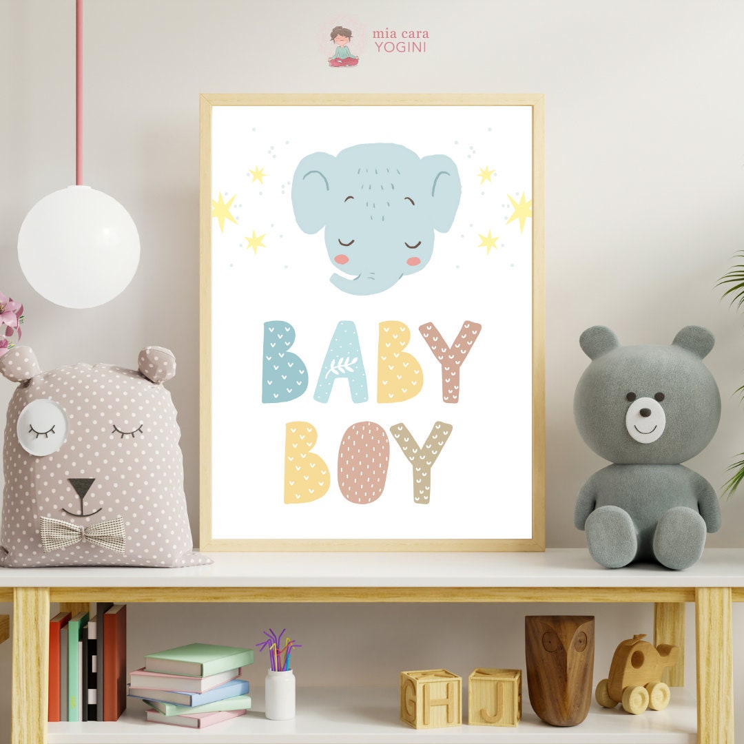 Printable Baby Wall Art Nursery Decor for Newborn Room Print for Kids Playroom Toddler Boy Room