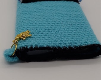 Mobile phone cover "Turtle" with business card compartment, unique