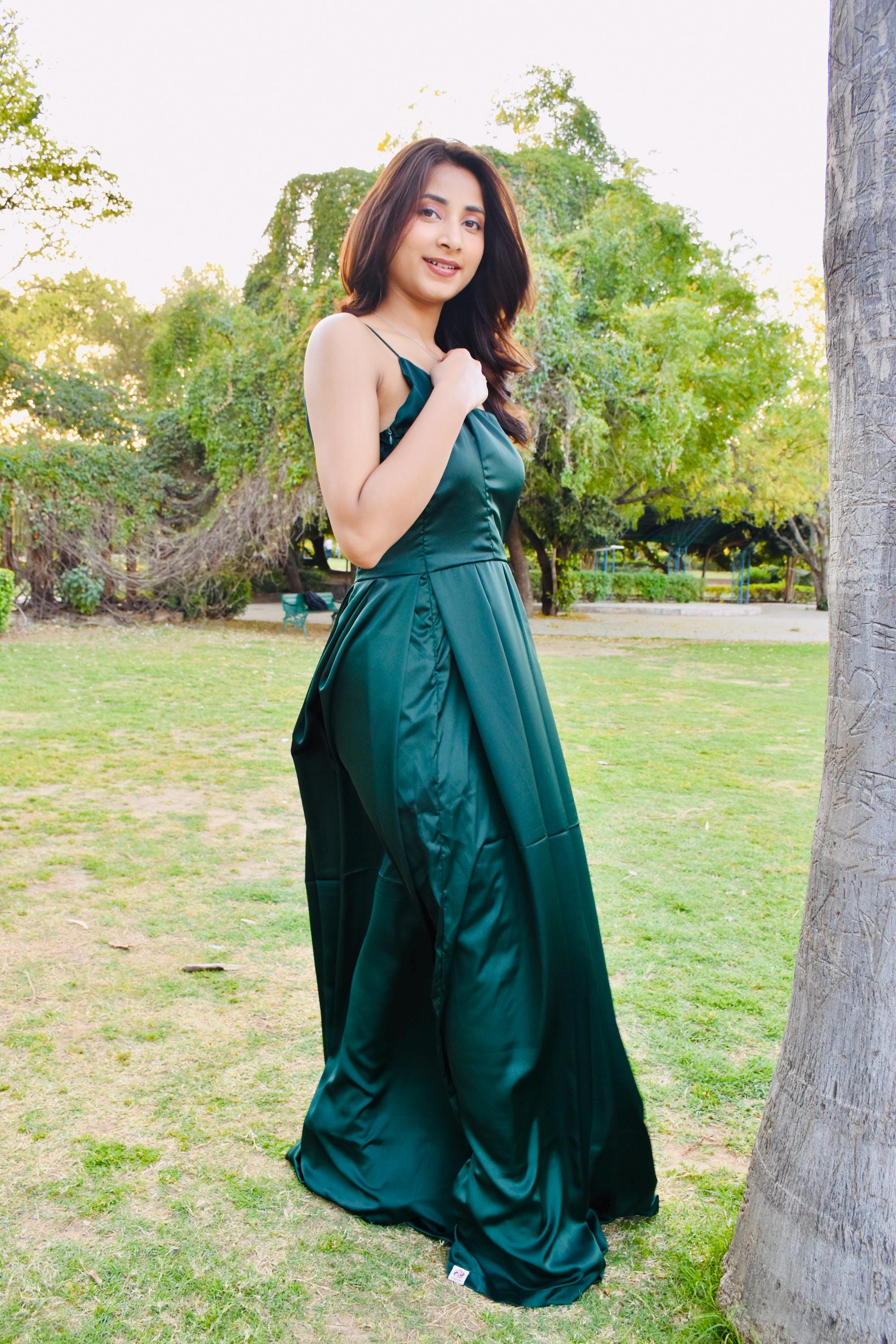 western satin dress Western Women's summer Satin Long Heavy Dress set