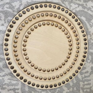 Circular wooden base for crochet basket 10cm 15cm 20cm 25cm 30cm Round base Circular bottom Wood board DIY basket bag, table coasters, tea