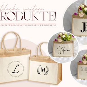 Personalisierte Tasche für Patenkind mit INNENTASCHE o. REIßVERSCHLUSS / 100% Baumwolle / Individuelles Geschenk Patenkind, Patenkind Taufe Bild 9